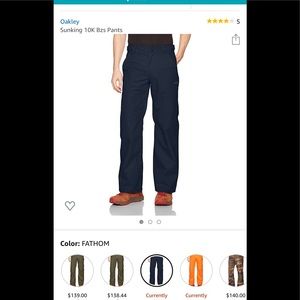 New Oakley sunking snow ski insulated pants 10k